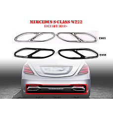 Διπλές μεταλλικές ακροφυσιές εξατμισης για Mercedes S W222 C - EM05/EM06 - Sellzone.bg Διπλές μεταλλικές ακροφυσιές εξατμισης για Mercedes S W222 C - EM05/EM06